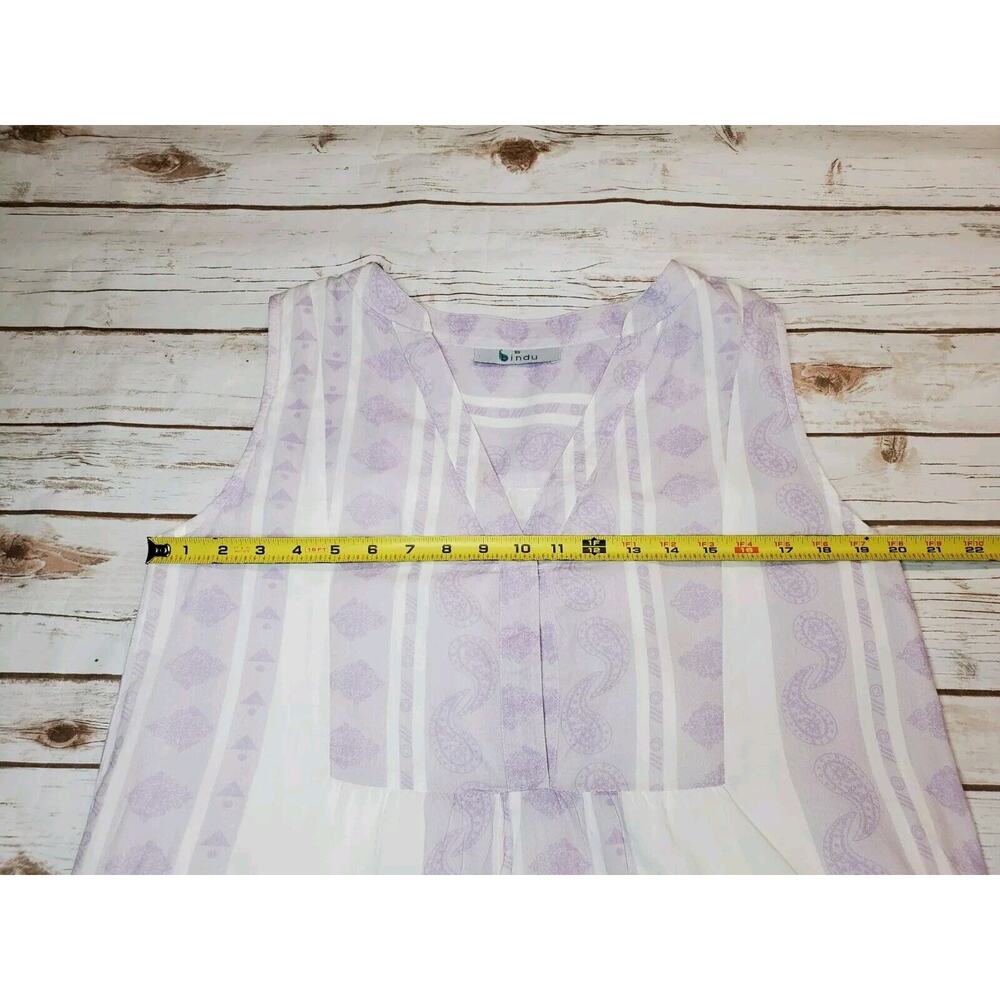 Anthropologie‎ Bindu Womens XS Tiered Dress White Babydoll Cotton Bohemian - Picture 6 of 9